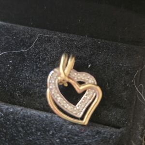 10kt Gold Heart Pendant Necklace Charm